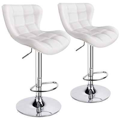 Shell Back Bar Stools with Double Stitching ( Set of 2 )