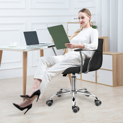 Home Office Desk Chair with Armrest and Wheels, Height Adjustable Swivel Computer Chairs