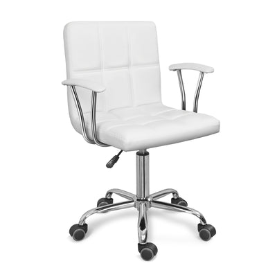 Home Office Desk Chair with Armrest and Wheels, Height Adjustable Swivel Computer Chairs