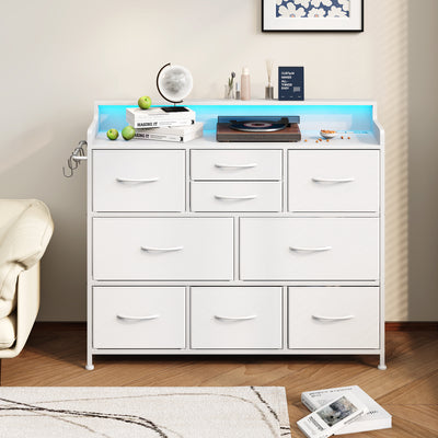 Dresser for Bedroom TV Stand Dresser with 9 Drawers