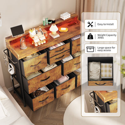 Dresser for Bedroom TV Stand Dresser with 9 Drawers