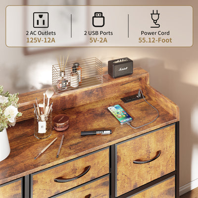 Dresser for Bedroom TV Stand Dresser with 9 Drawers