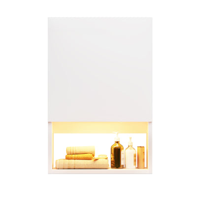 Wall Mounted Storage Cabinets with Lights Bathroom Medicine Organizer