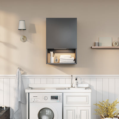 Wall Mounted Storage Cabinets with Lights Bathroom Medicine Organizer