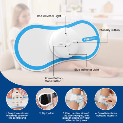 Mini Massager Rechargeable, Mini Muscle Massage Patch For Shoulders, Neck, Back, Arm(5pcs Pad And One Host Included)