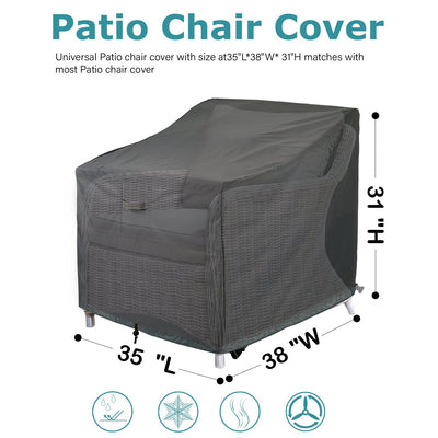 Patio Furniture Cover-Dark Grey - HOMEKOKO