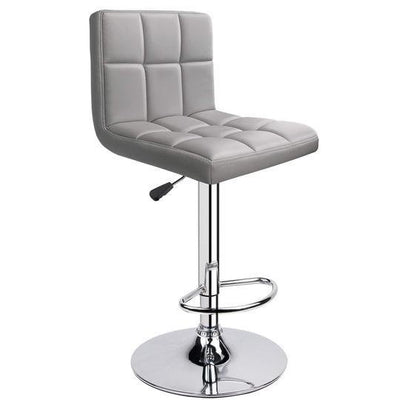 Square Swivel Adjustable Height Bar Stools Light Grey（1 chair） - HOMEKOKO