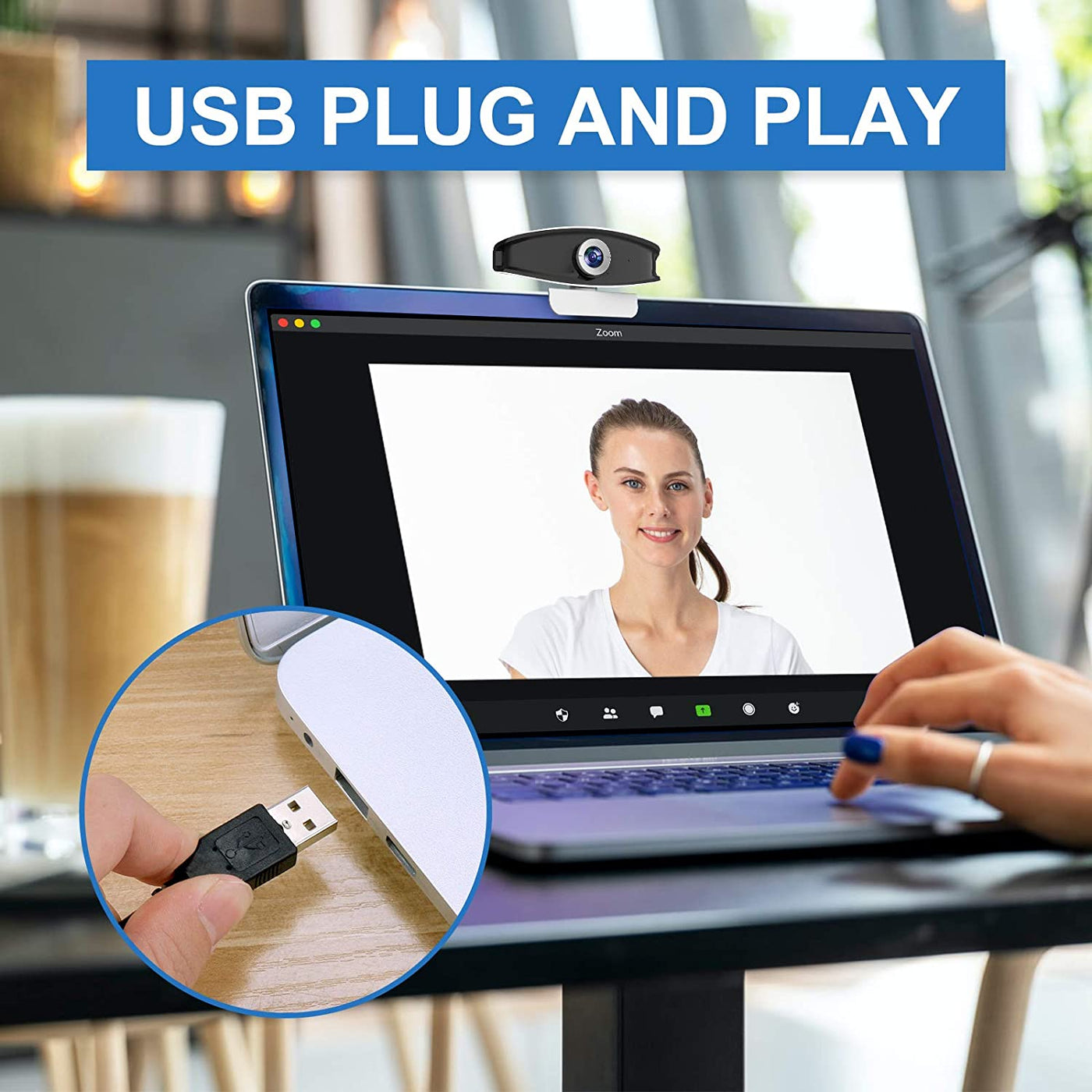 Xhometech Webcam with Microphone USB 2.0 PC Laptop Desktop Web Camera - HOMEKOKO